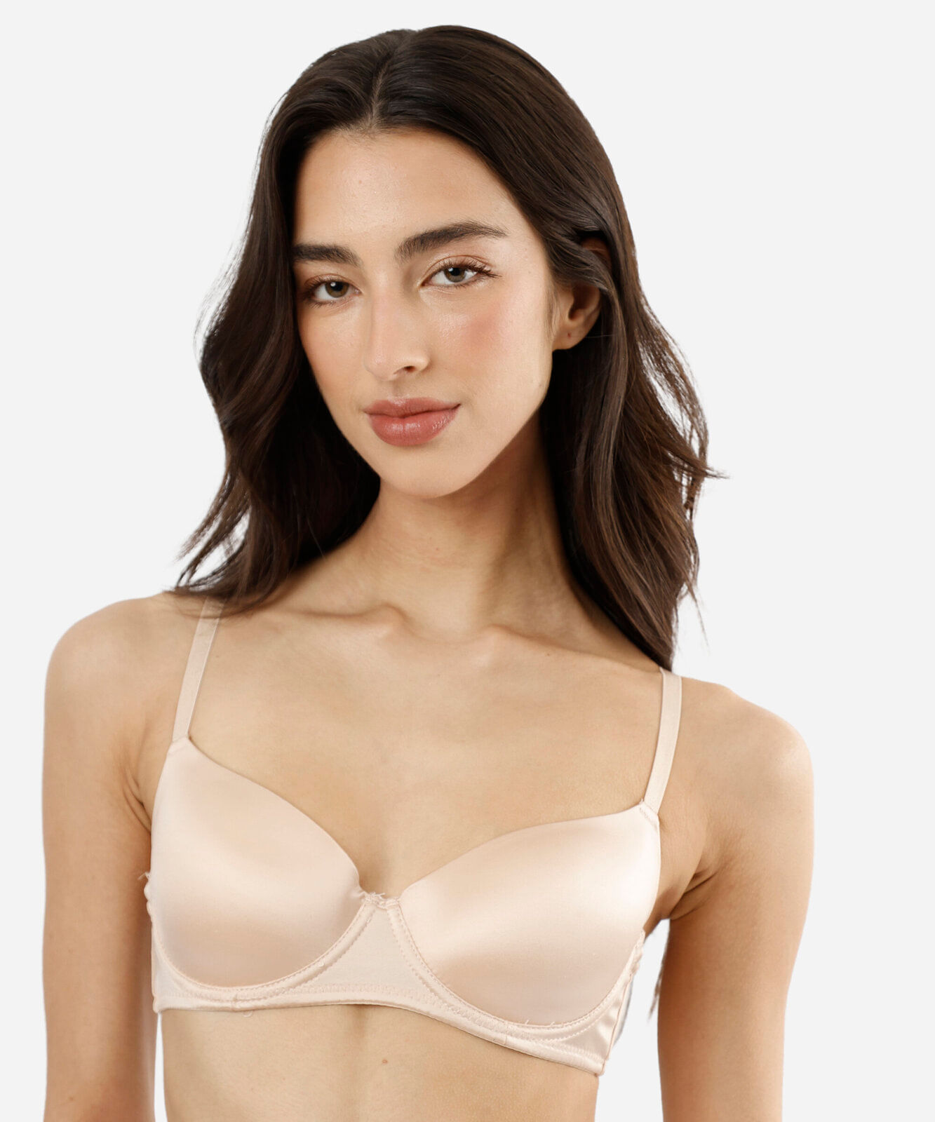 sutiã base feminino acetinado bege