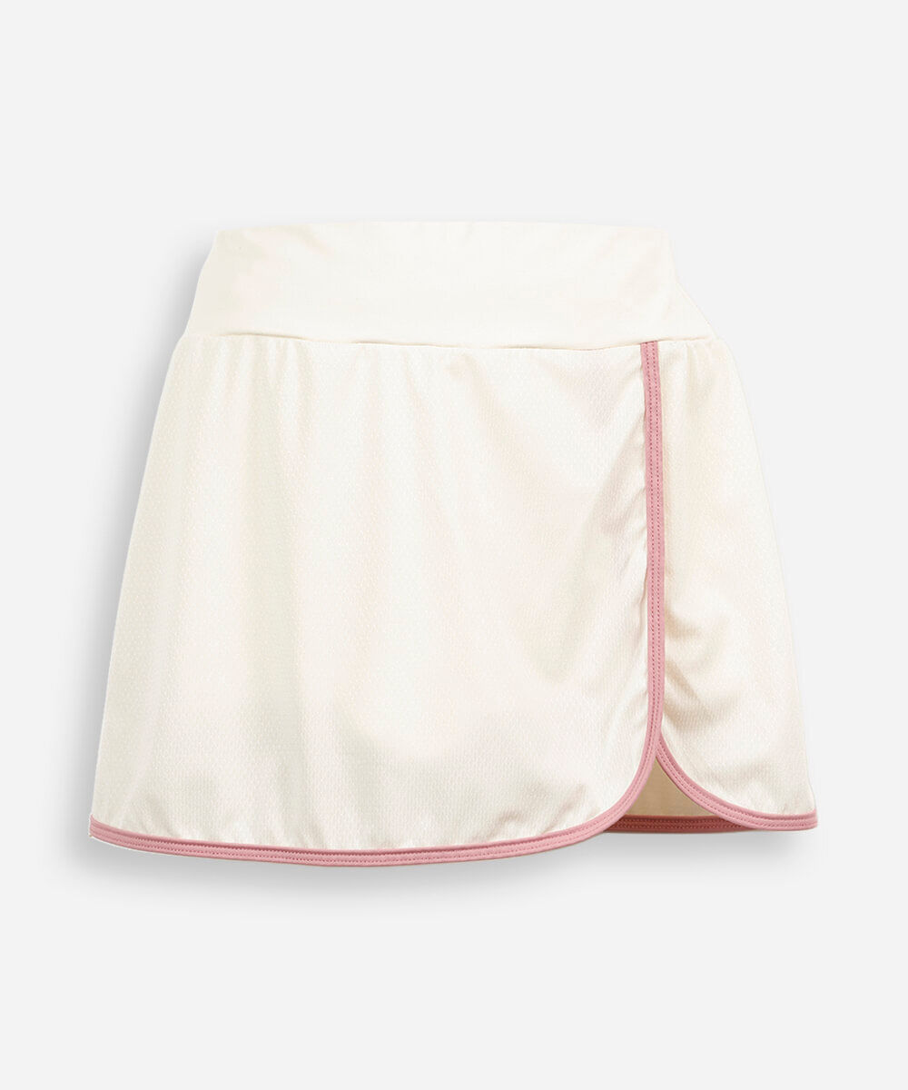 saia curta infantil esportiva off white