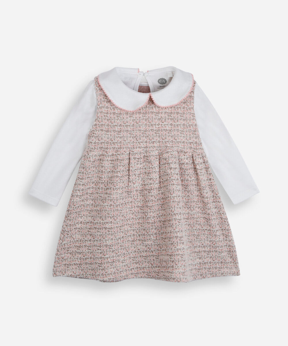 conjunto longo infantil salopete e blusa colorido