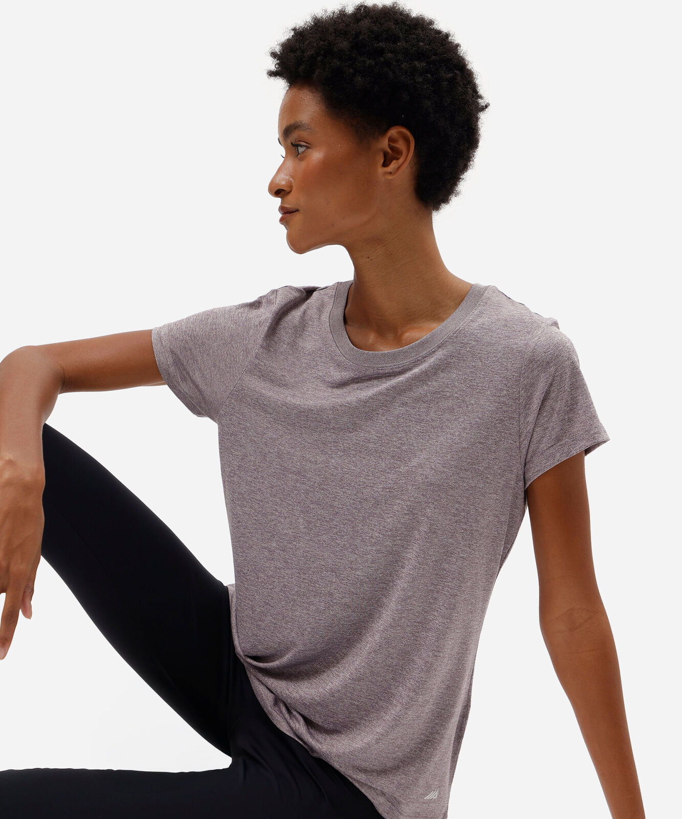 blusa esportiva manga curta roxa