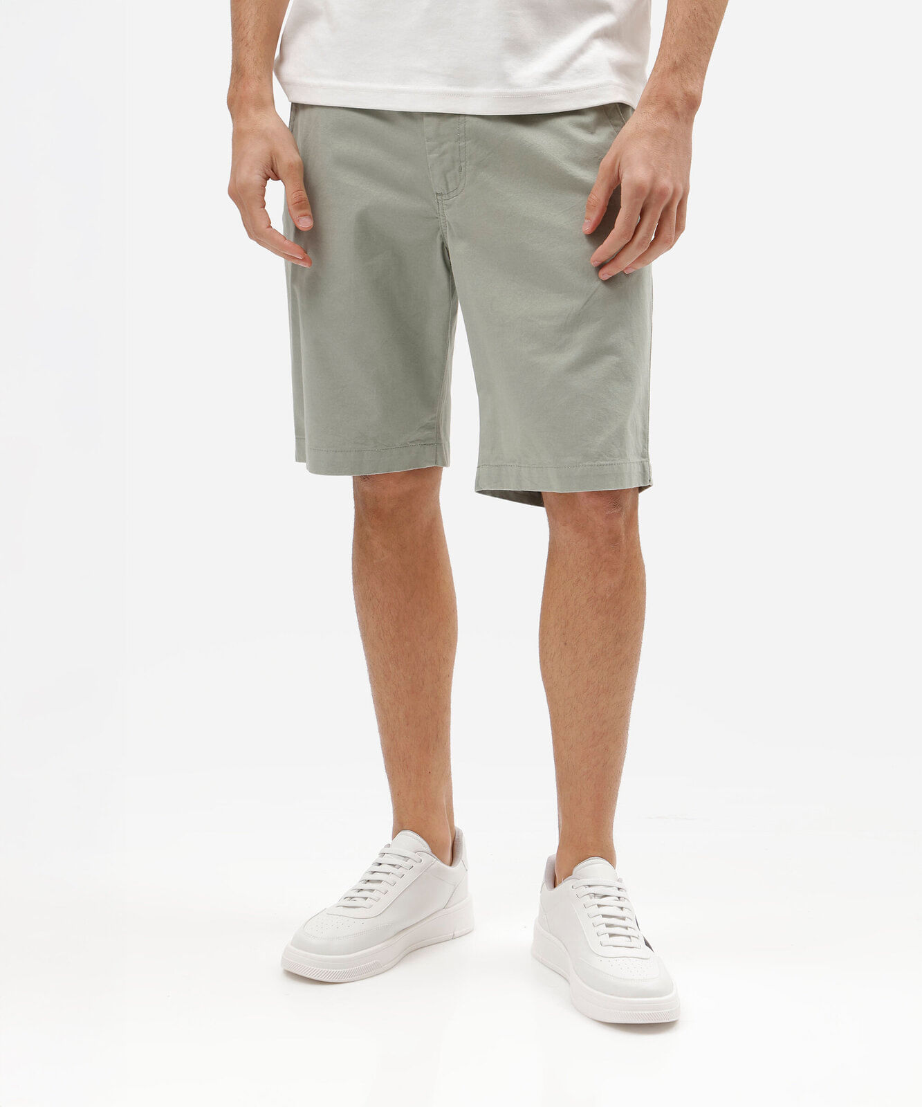 bermuda masculina reta chino verde