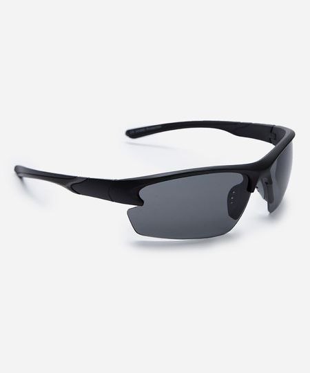 óculos de sol esportivo unissex de acetato preto UNICO