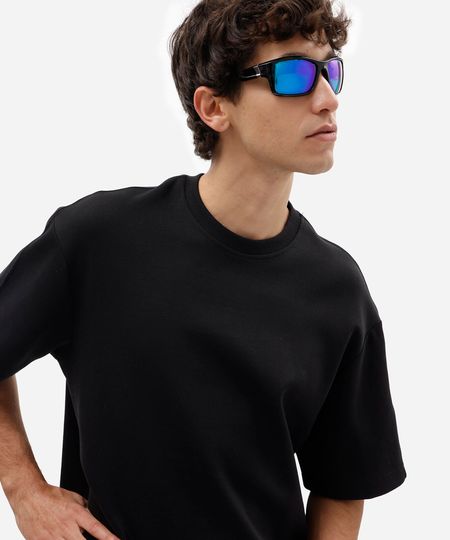 óculos de sol esportivo masculino de acetato preto UNICO