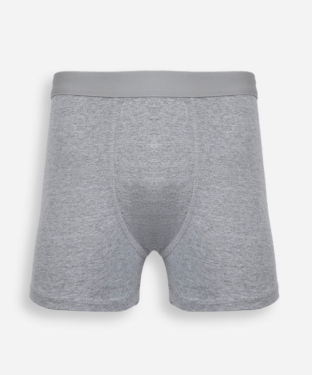 cueca boxer masculina de algodão cinza