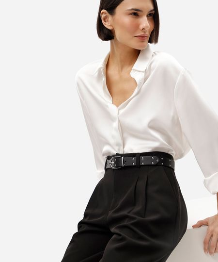cinto feminino com tachas preto M