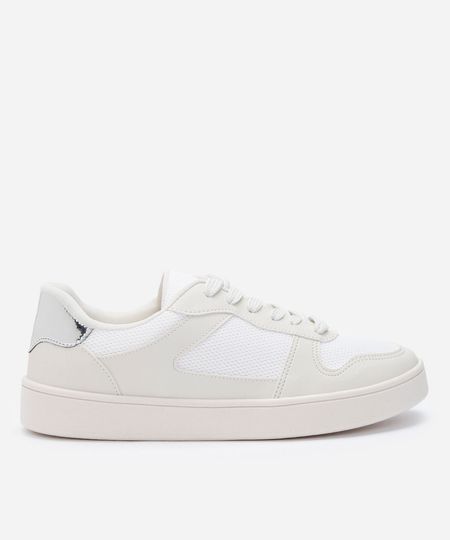 tênis casual com recortes off white 36