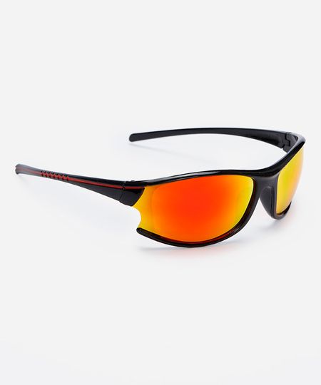 óculos de sol esportivo masculino de acetato preto UNICO