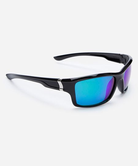 óculos de sol esportivo masculino de acetato preto UNICO
