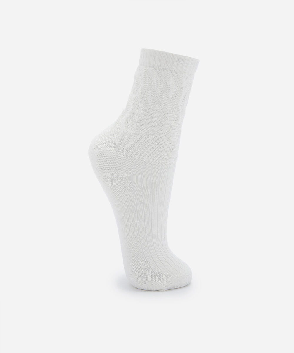 meia juvenil cano alto lupo off white
