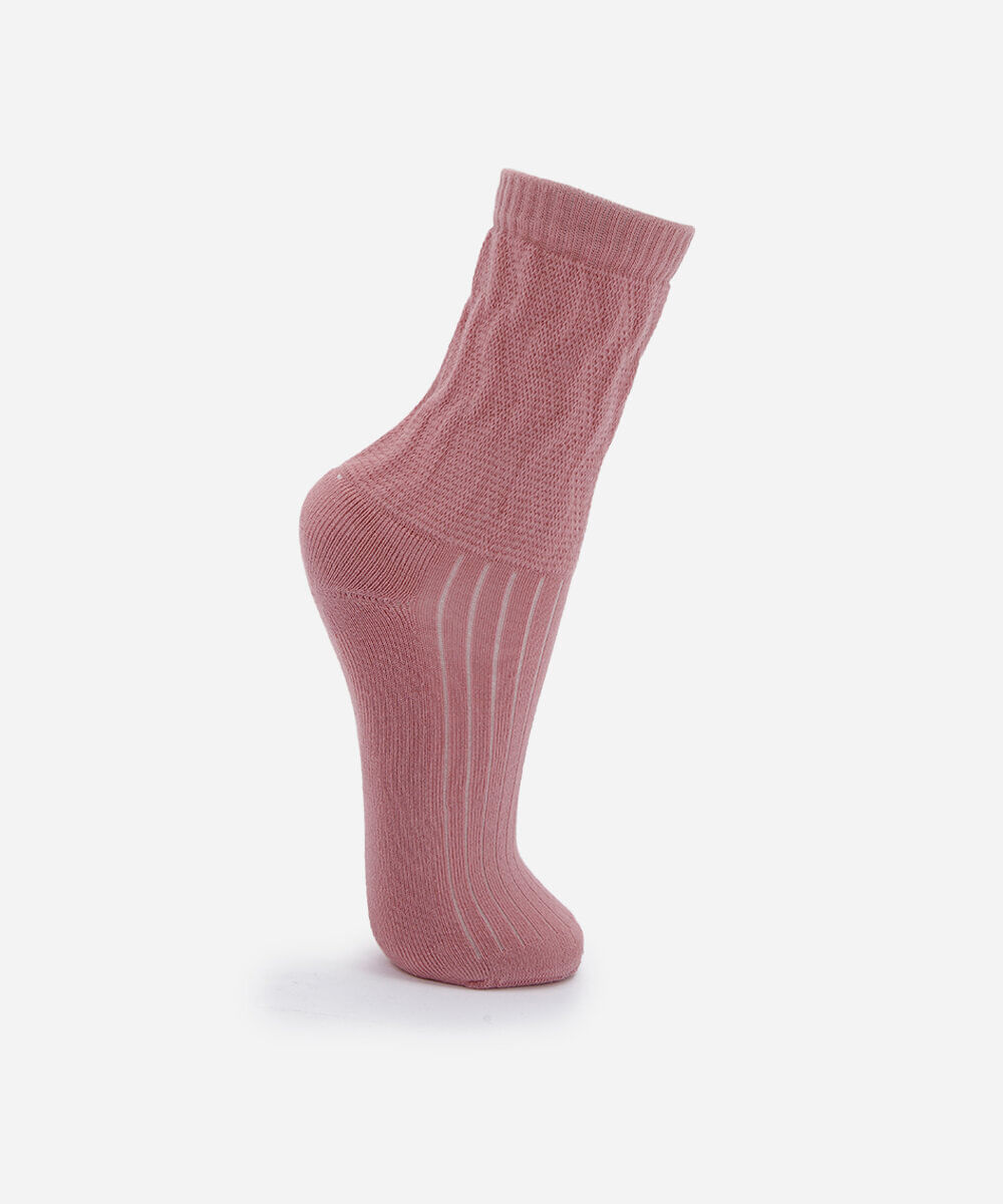 meia juvenil cano alto lupo rosa