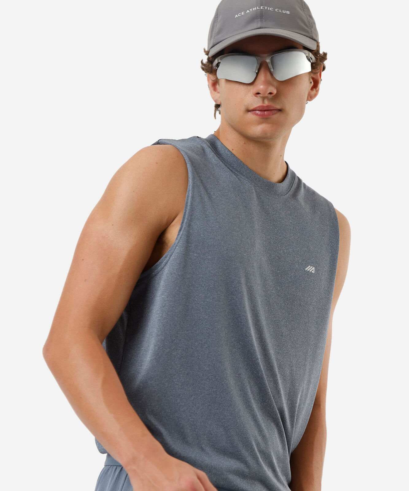 regata machão masculina esportiva azul