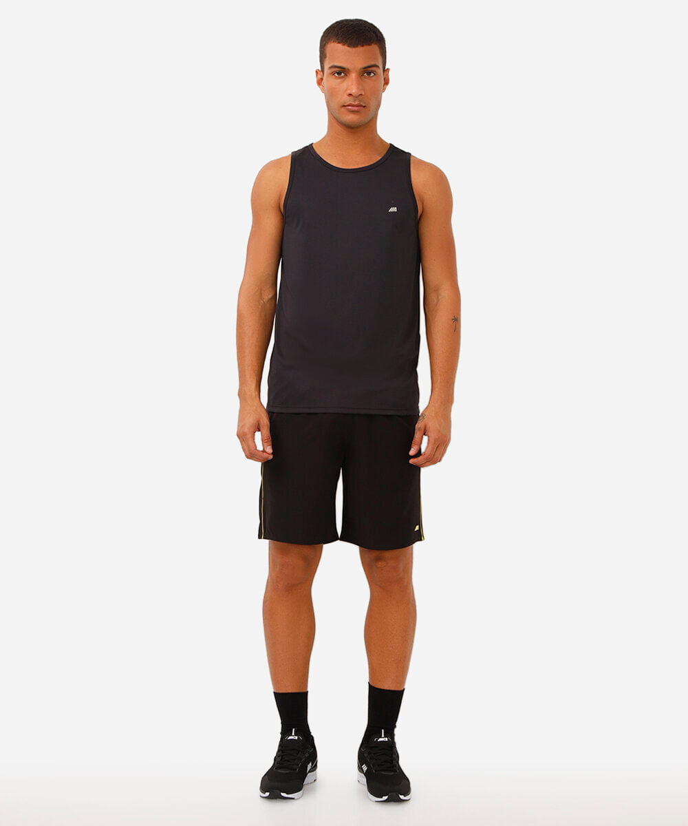 bermuda masculina com bolsos preta