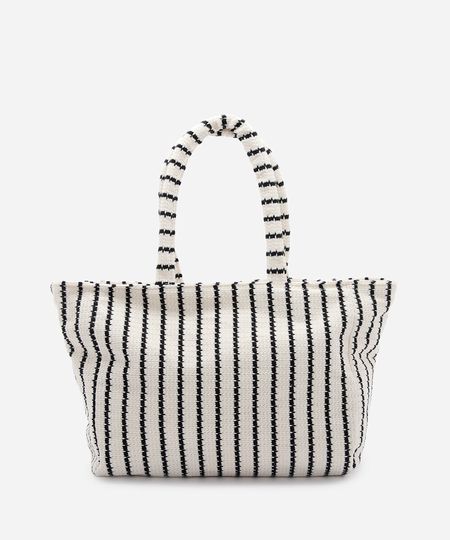 bolsa tote listrado colorida UNICO