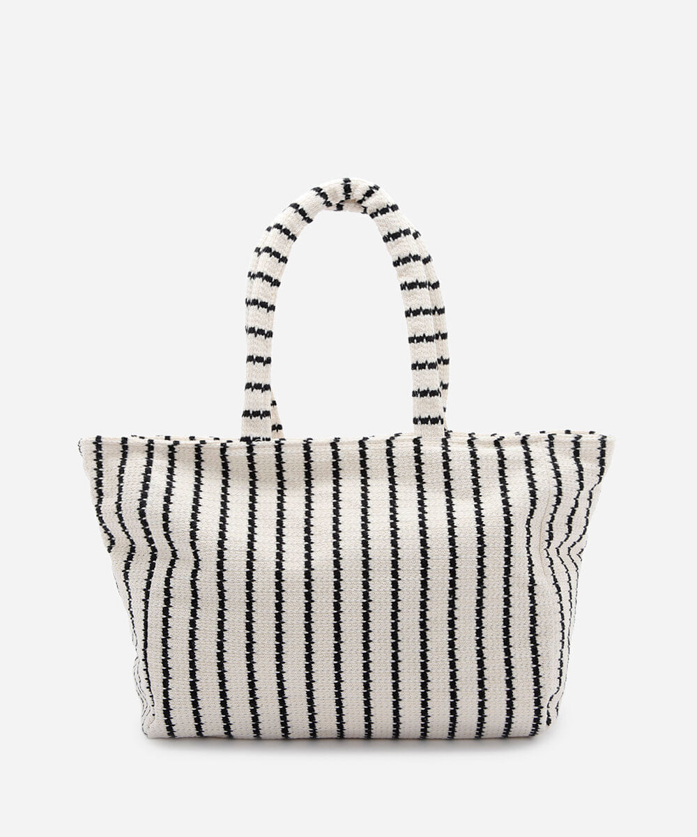 bolsa tote listrado colorida