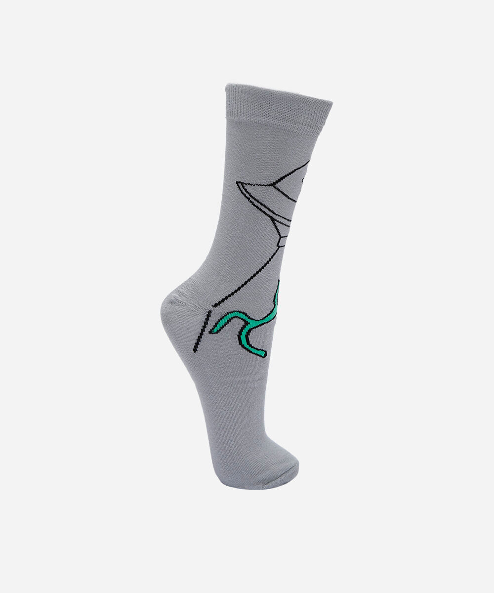 meia masculina cano alto et e vaca azul
