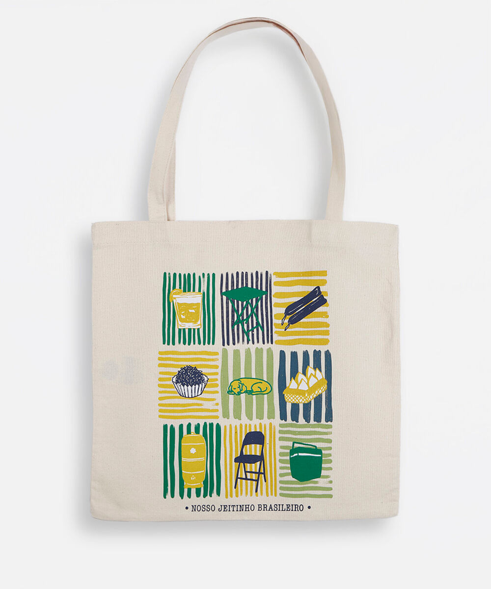 ecobag de algodão jeitinho brasileiro colorido