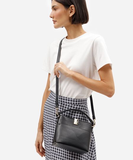 bolsa transversal preta UNICO