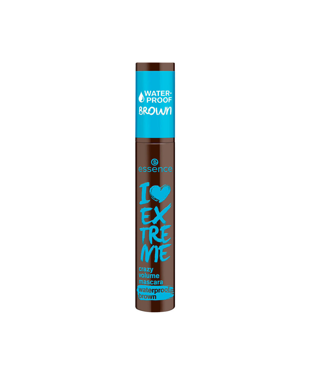 máscara de cílios essence i love extreme crazy volume á prova d água marrom