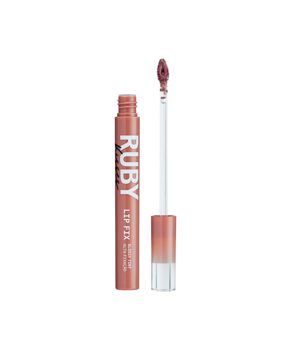 gloss labial ruby kisses lip fix glossy tint rosy brown