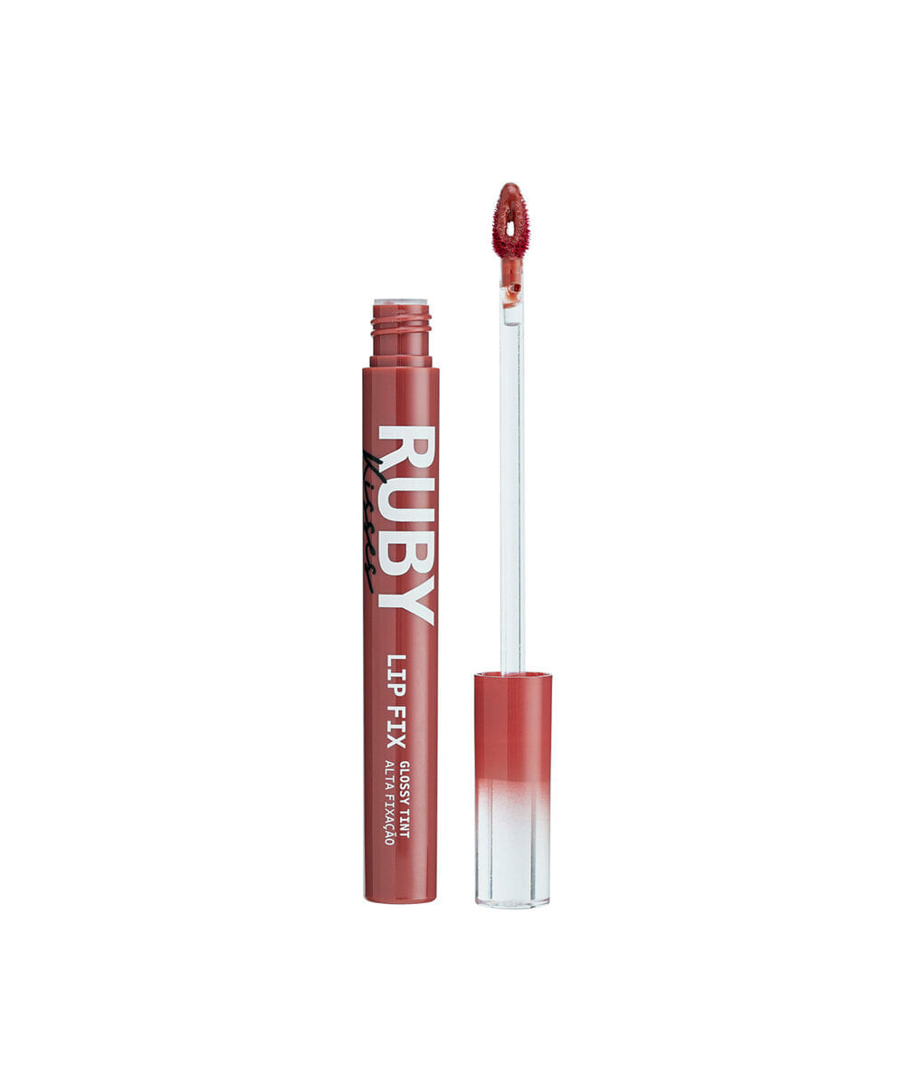 gloss labial ruby kisses lip fix glossy tint sweet brown