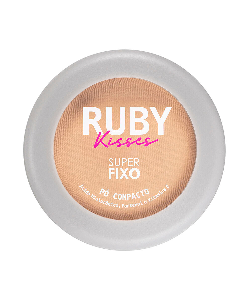 pó compacto ruby kisses super fixo cor 122