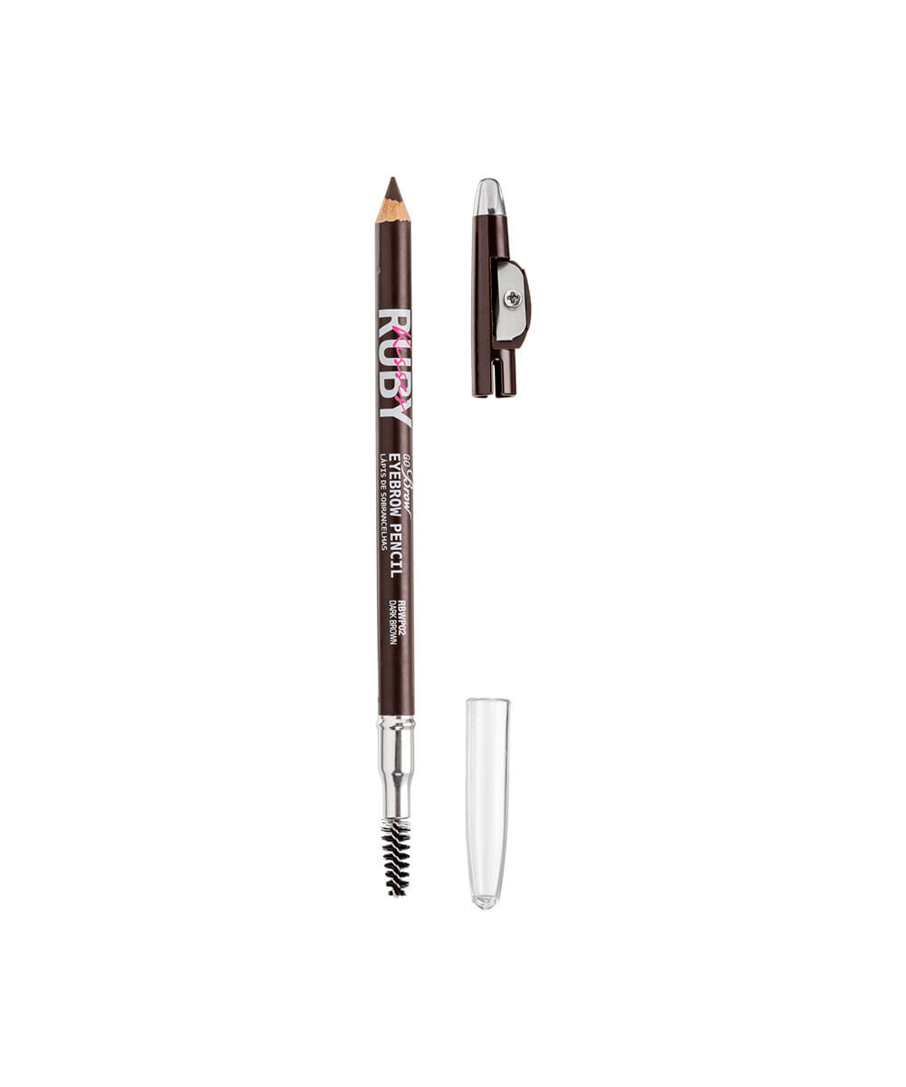 lápis ruby kisses madeira para sobrancelha go brow dark brown