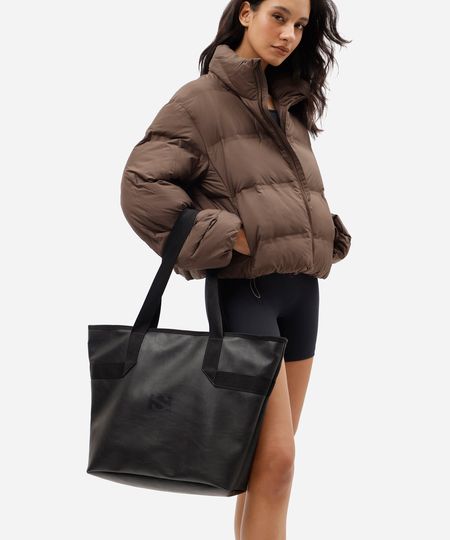 bolsa tote básica esportiva preta UNICO