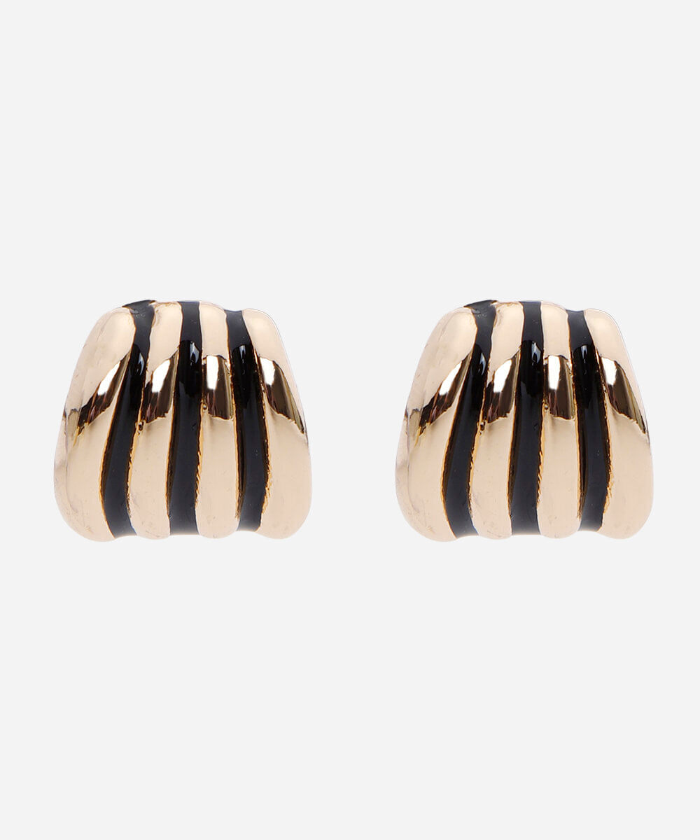 brinco textura esmaltado dourado
