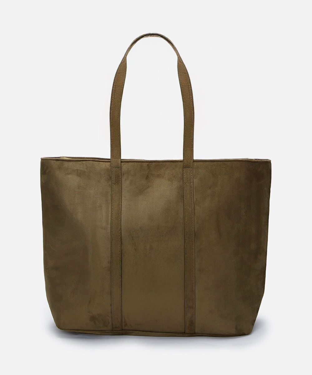 bolsa shopper suede verde