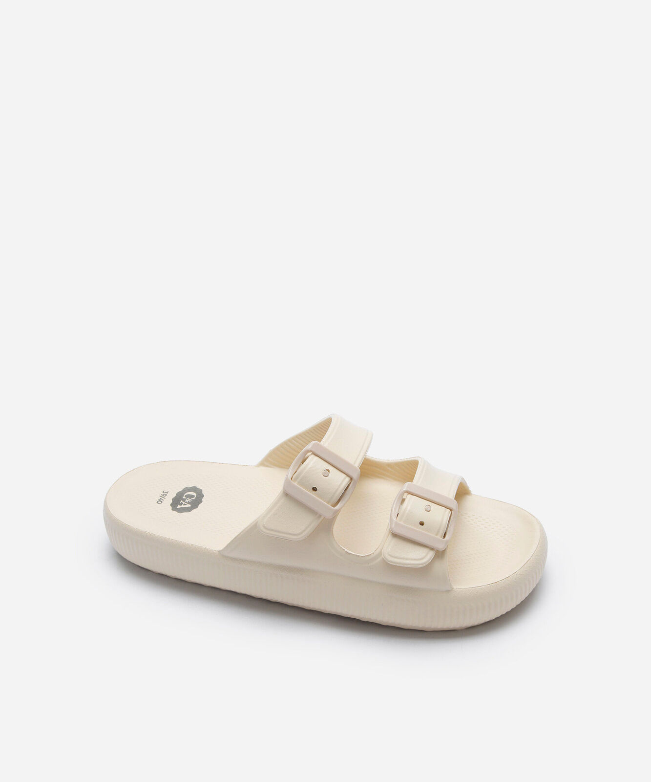 papete com fivela dupla off white