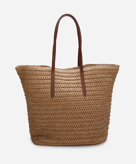 bolsa shopper texturizada bege UNICO