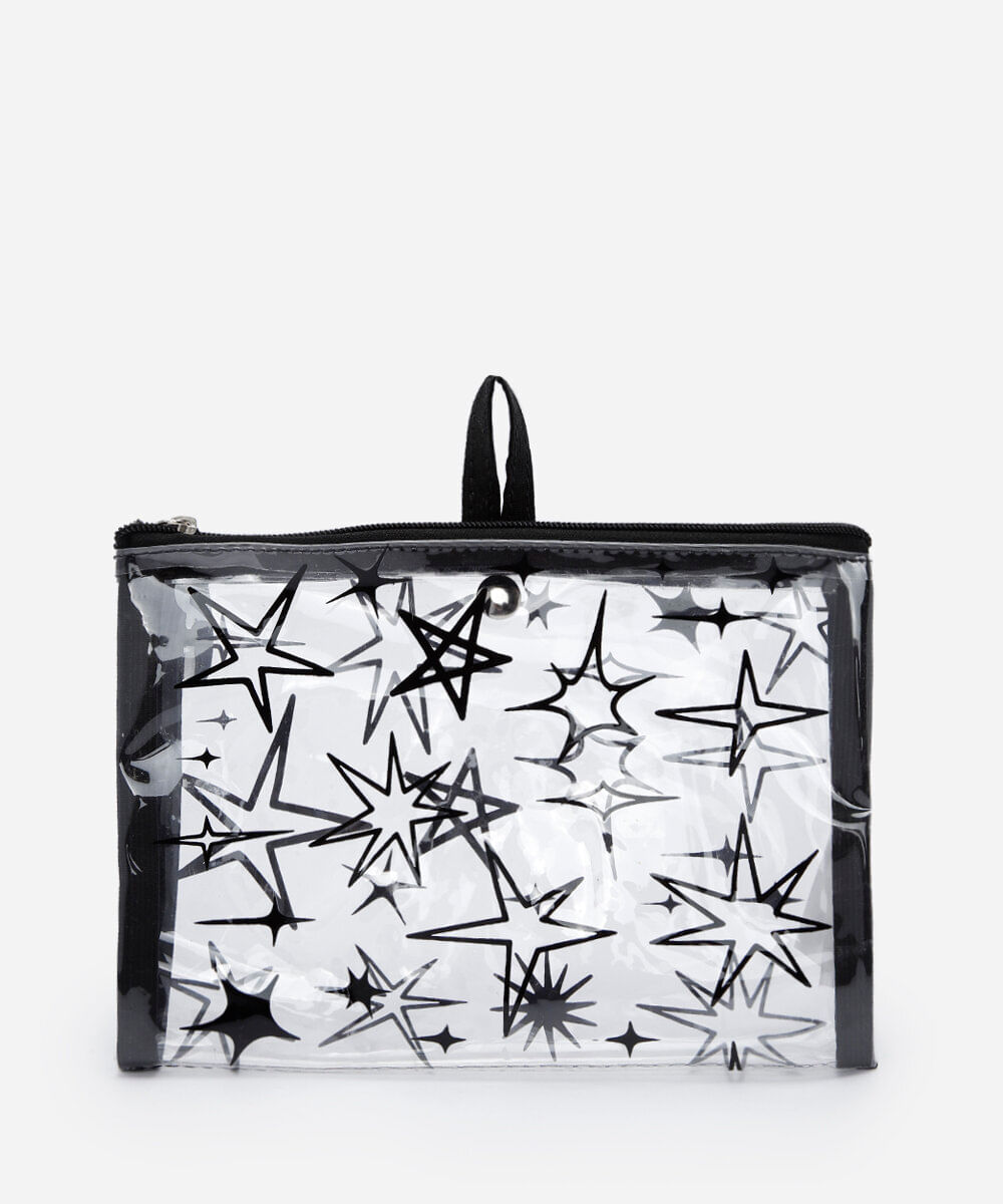 necessaire estrelas preta