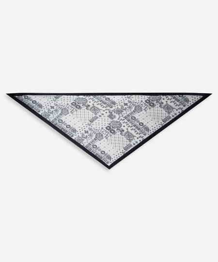 lenço triangular paisley colorido UNICO
