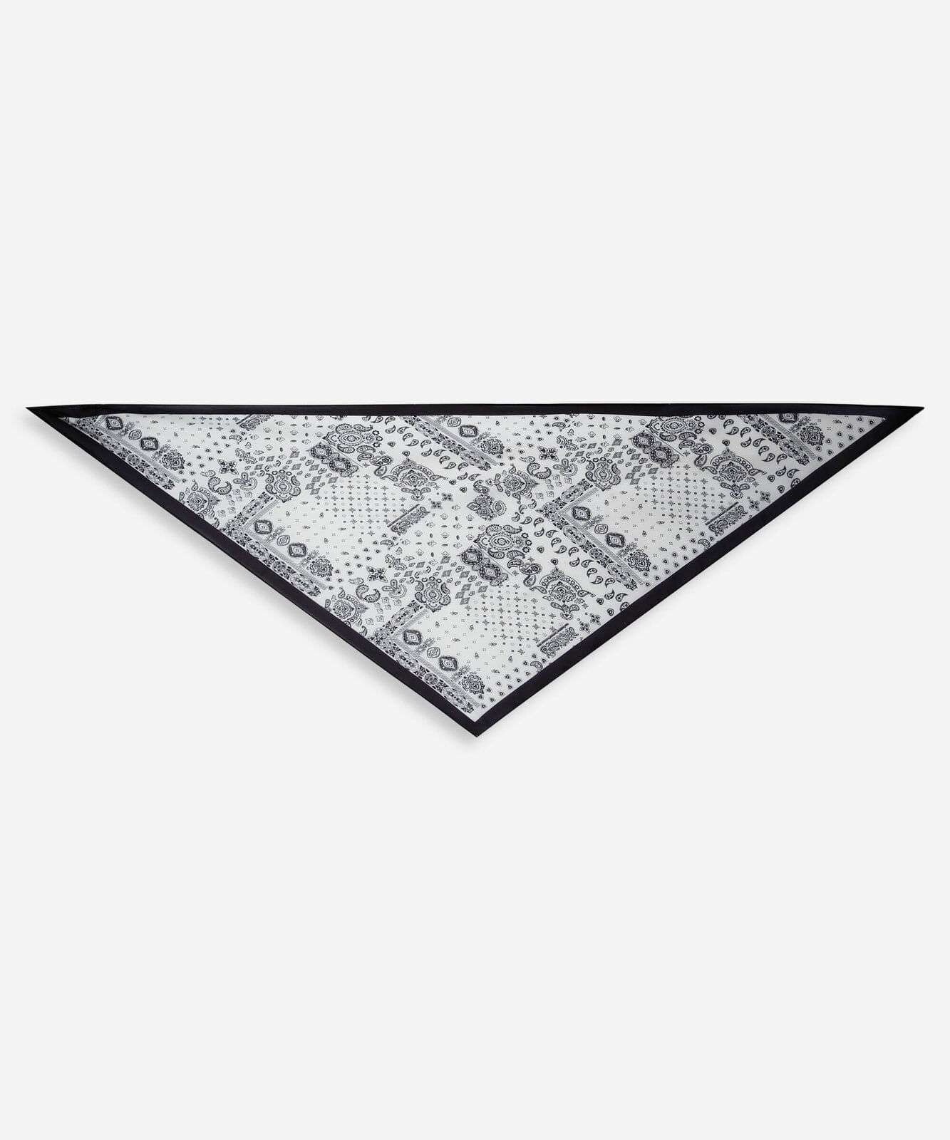 lenço triangular paisley colorido