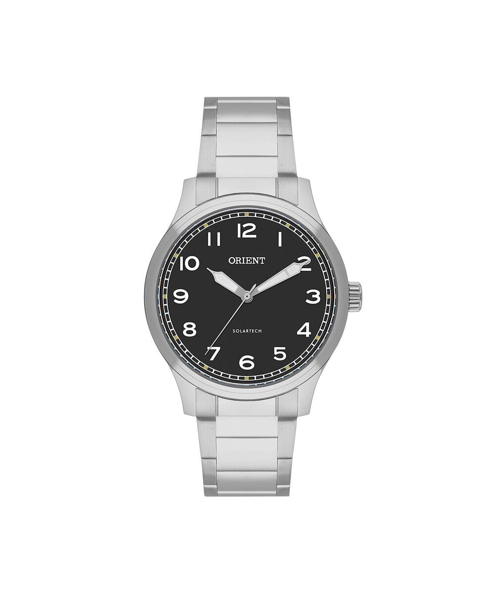 relógio masculino orient solartech analógico mbss0018 p2sx prateado