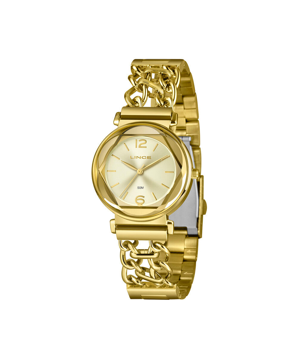 relógio feminino lince analógico lrg4841l34 c2kx dourado