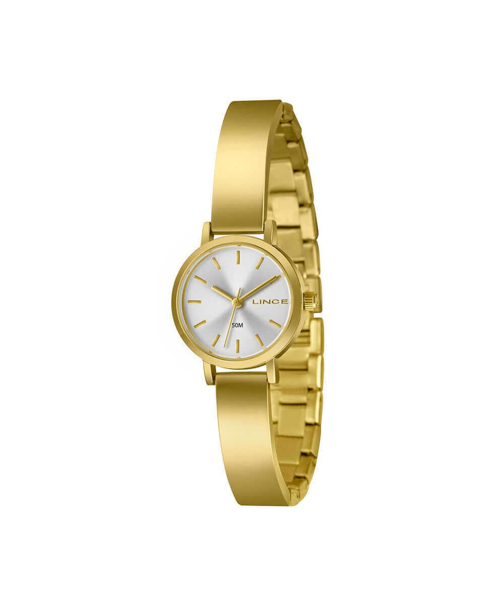 relógio feminino lince analógico lrgh295l24 s1kx dourado