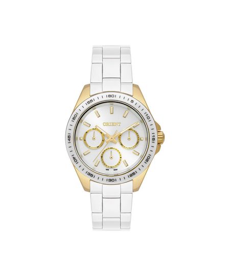 relógio feminino orient multifunção ftskm005 b1bx branco UNICO