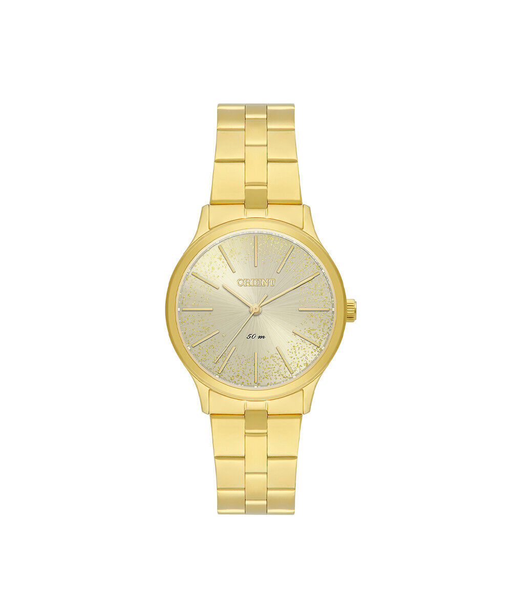 relógio feminino orient analógico fgss0235 c1kx dourado