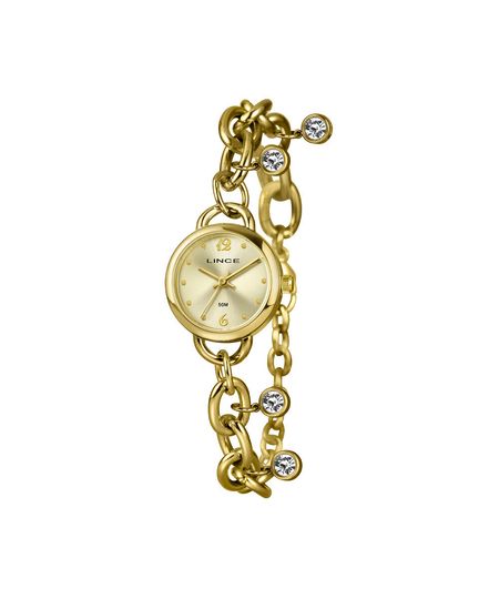 relógio feminino lince analógico lrg4877l25 c2kx dourado UNICO