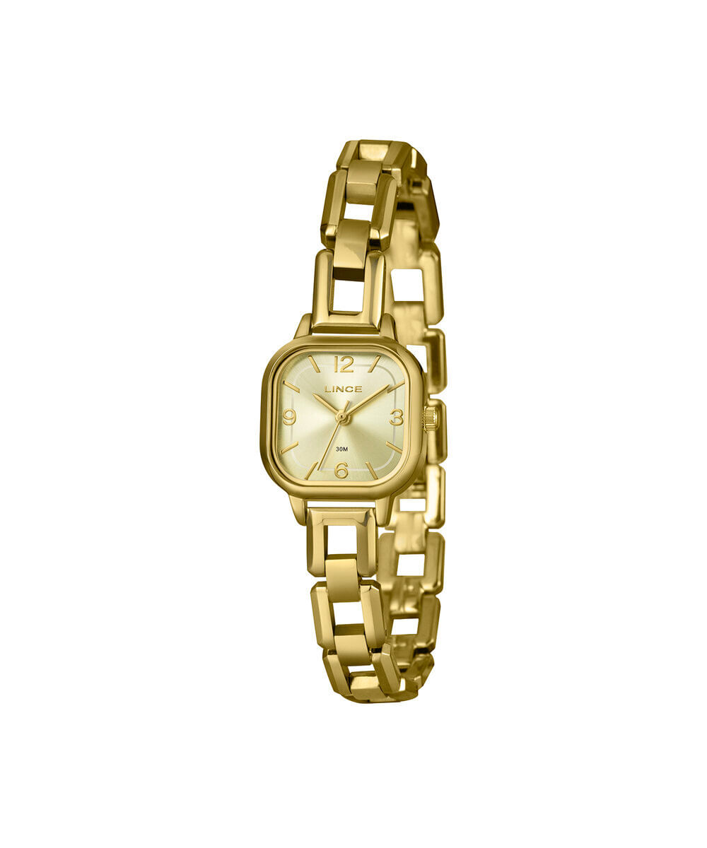 relógio feminino lince analógico lqgm080l23 c2kx dourado