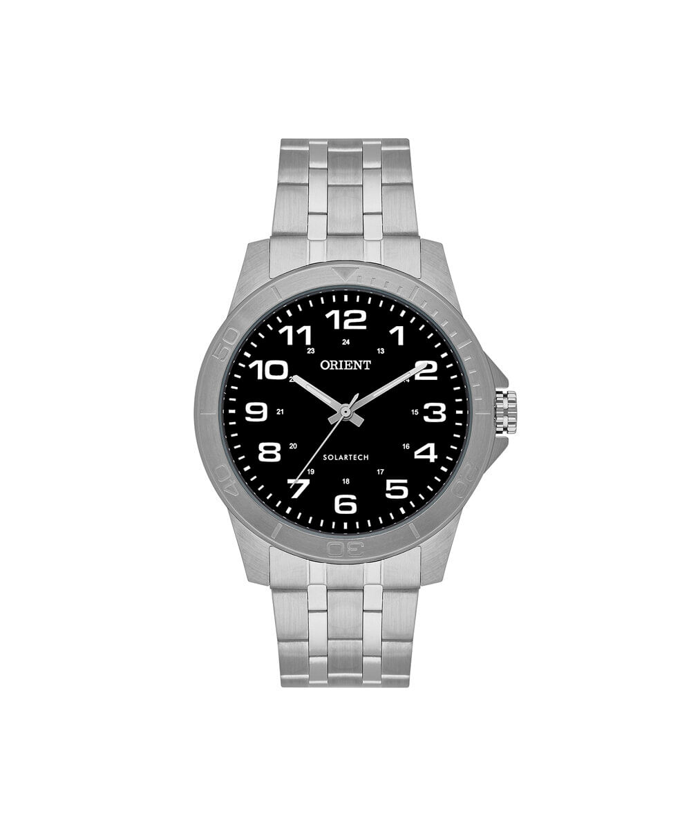 relógio masculino orient solartech analógico mbss0020 p2sx prateado