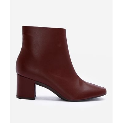 bota cano baixo salto médio via uno vinho