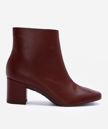 bota cano baixo salto médio via uno vinho 34