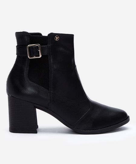 bota chelsea cano baixo via uno preta 34