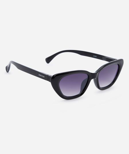 óculos de sol feminino gatinho de acetato triton preto UNICO