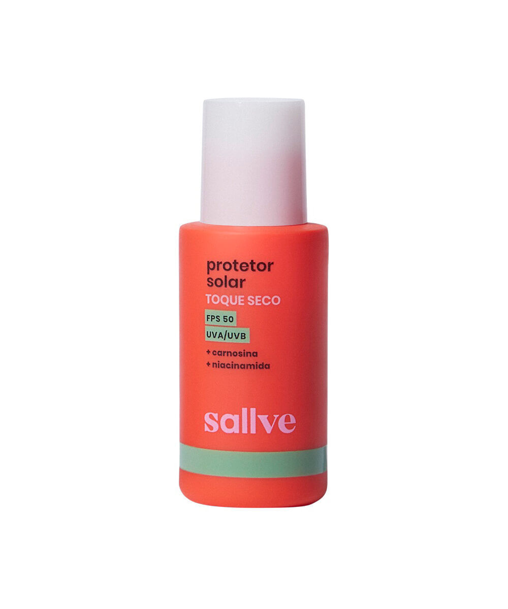 protetor solar facial sallve toque seco fps 50 toque seco com niacinamida 40g