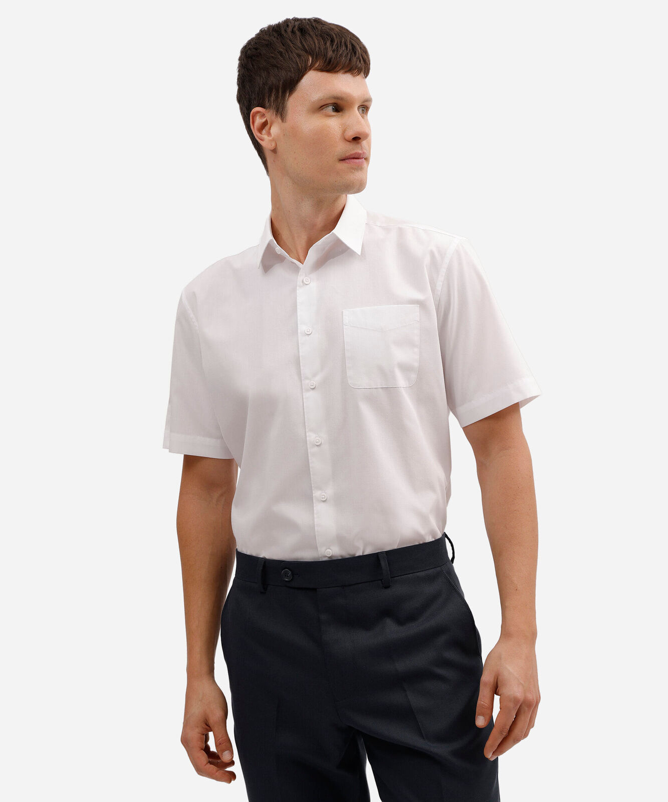 camisa manga curta com bolso branca