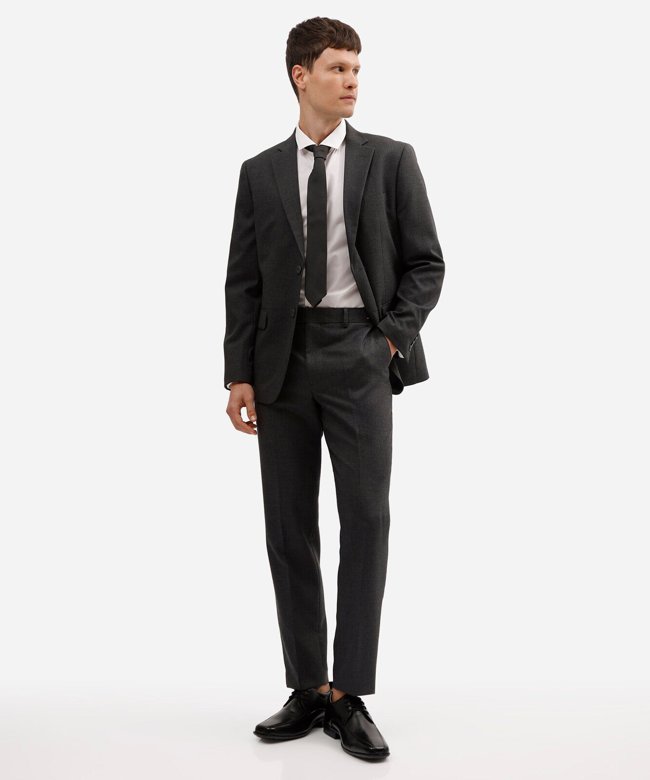 calça slim masculina de alfaiataria cinza