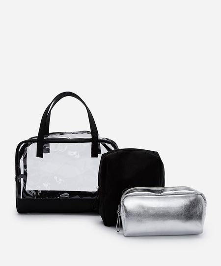 kit de 3 nécessaires preto UNICO